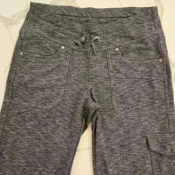 Kuhl Mova Pull On Wide Leg Stretch Cargo Pants Heather Gray Size 6 Regular - Picture 2 of 10